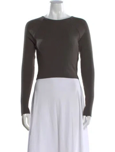 Pre-owned Moussy Vintage Bateau Neckline Sweater In Brown