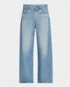 Moussy Vintage Bayard Side-line Cocoon Jeans In Blue