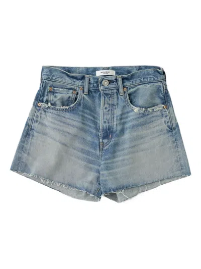 Moussy Vintage Bayville Denim Shorts In Blue