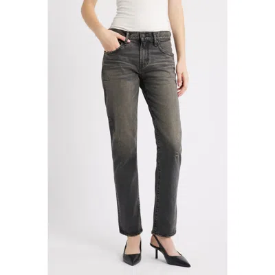 Moussy Vintage Bellview Straight Leg Jeans In Black