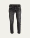 Moussy Vintage Belver Distressed Skinny Jeans In Blk