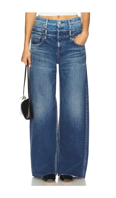Moussy Vintage Bogota Double Belt Jeans In Blue