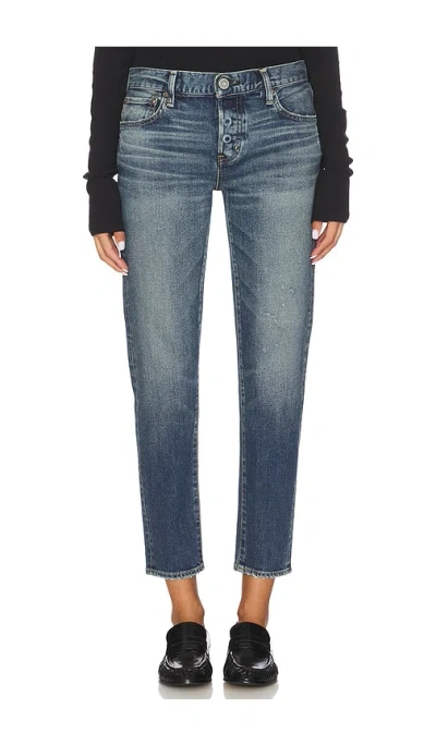 Moussy Vintage Brickell Tapered Jeans In Blue