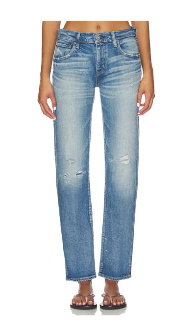 Moussy Vintage Bridgeville Slim Straight Jeans In Blue