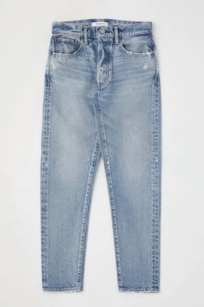 Moussy Vintage Browncroft Tapered High Waisted Jean In Blue
