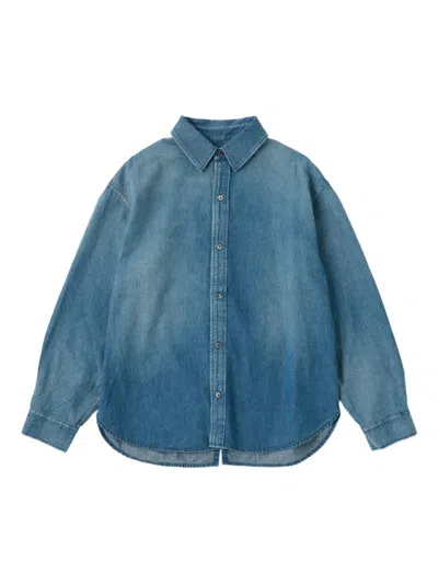 Moussy Vintage Buttoned Denim Shirt In Blue