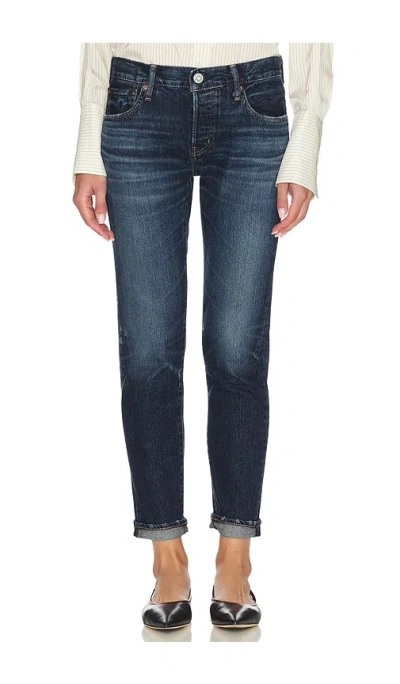 Moussy Vintage Camden Tapered Jeans In Blue