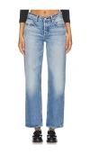 Moussy Vintage Cheval Straight Low-rise Jeans In Blue