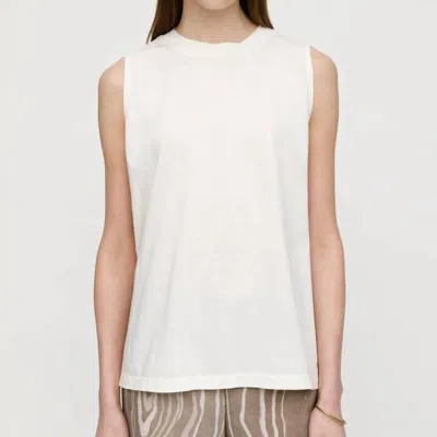 Moussy Vintage Clear Plain Tank Top In White