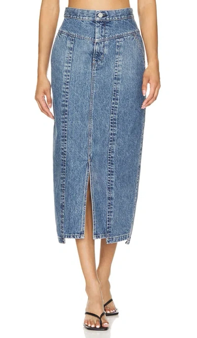 Moussy Vintage Clovernook Skirt In Blue