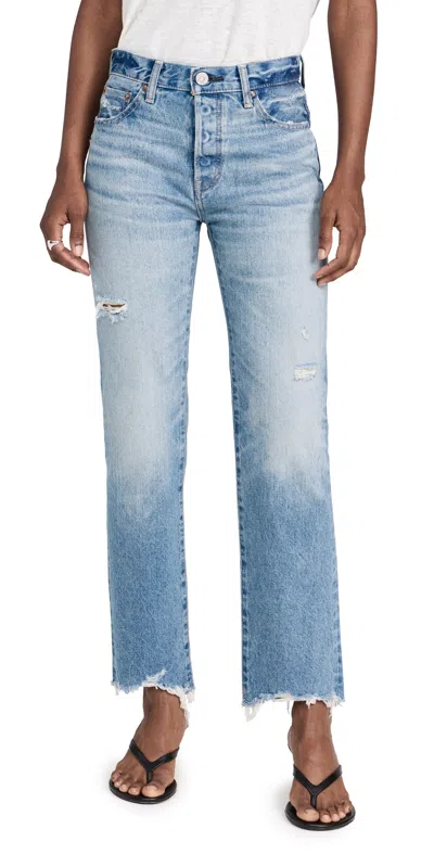 Moussy Vintage Colemont Straight Jeans Light Blue