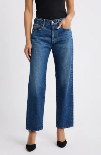 Moussy Vintage Cranston High Waist Ankle Jeans In Blue