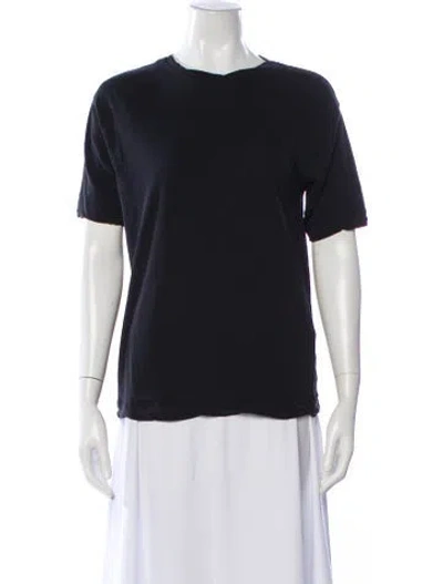 Pre-owned Moussy Vintage Crew Neck Short Sleeve T-shirt In Black