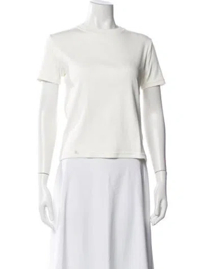 Pre-owned Moussy Vintage Crew Neck Short Sleeve T-shirt In White