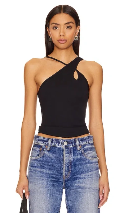 Moussy Vintage Cross Over Tank In Black