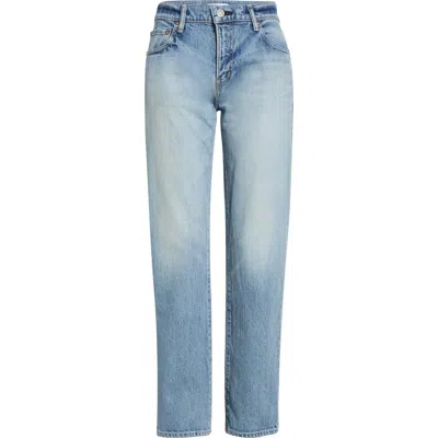 Moussy Vintage Deland High Waist Straight Leg Jeans In Blue