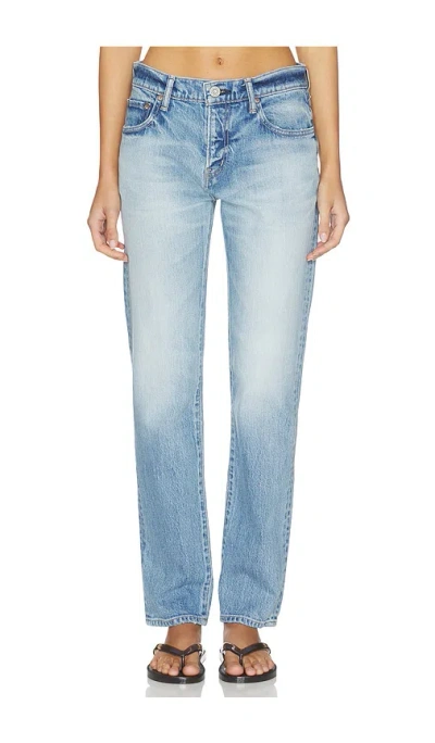 Moussy Vintage Deland Slim Straight Leg Jeans In Blue
