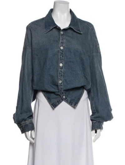 Pre-owned Moussy Vintage Denim Jacket In Blue