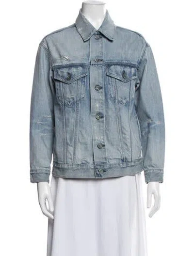 Pre-owned Moussy Vintage Denim Jacket In Blue