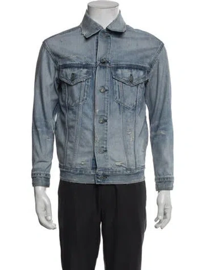 Pre-owned Moussy Vintage Denim Jacket W/ Tags In Blue