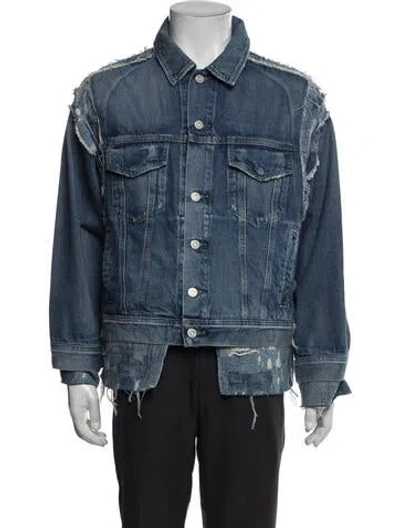 Pre-owned Moussy Vintage Denim Jacket W/ Tags In Blue