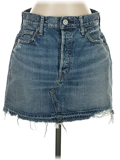 Pre-owned Moussy Vintage Denim Skirt In Blue