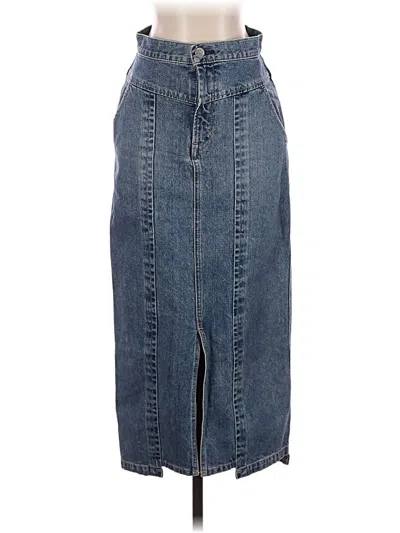 Pre-owned Moussy Vintage Denim Skirt In Blue