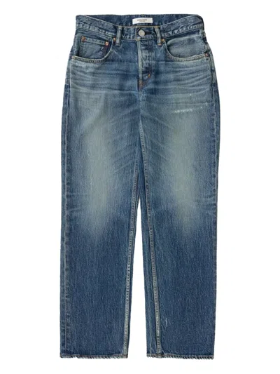 Moussy Vintage Distressed Jeans In Blue