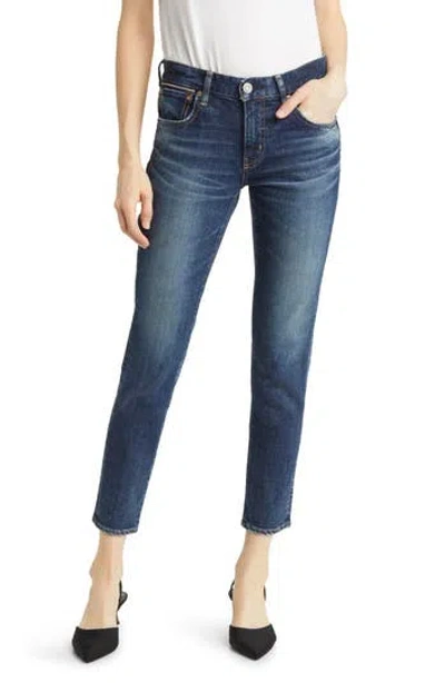 Moussy Vintage Douglass Crop Skinny Jeans In Blue