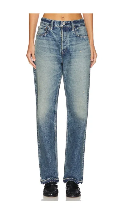 Moussy Vintage Eniswood Wide Straight In Blue