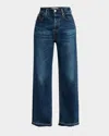 Moussy Vintage Espanola Wide-leg Jeans In Blue
