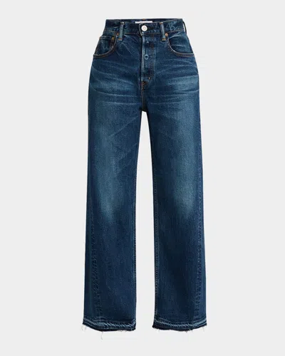Moussy Vintage Espanola Wide-leg Jeans In Blue