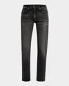 Moussy Vintage Fairfield Slim Straight Jeans In Blk