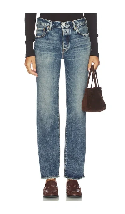 Moussy Vintage Fellsmere Straight Jeans In Blue