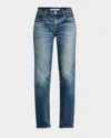 Moussy Vintage Groveland Slim Straight Jeans Blue In Blu