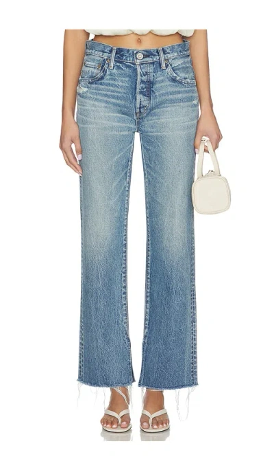 Moussy Vintage Foster Straight Jeans In Blue