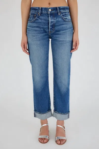 Moussy Vintage Foxwood Straight Jeans In Blue
