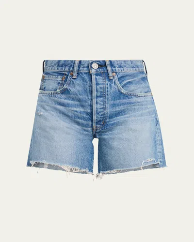 MOUSSY VINTAGE GRATERFORD LONG DENIM SHORTS