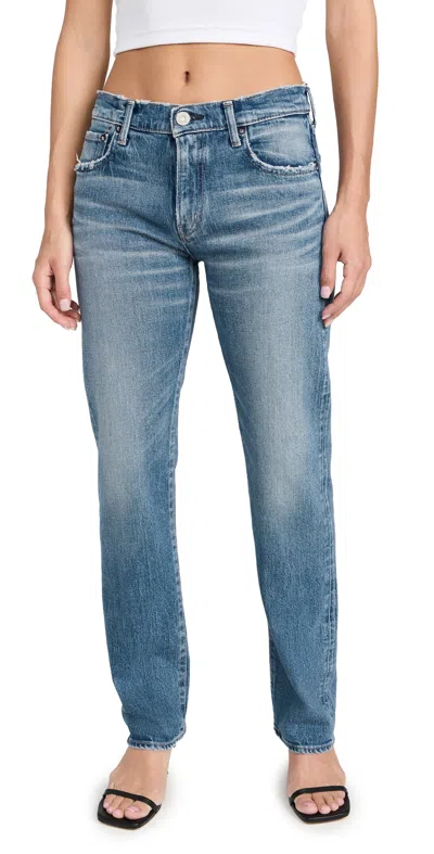 Moussy Vintage Groveland Slim Straight Jeans Blue