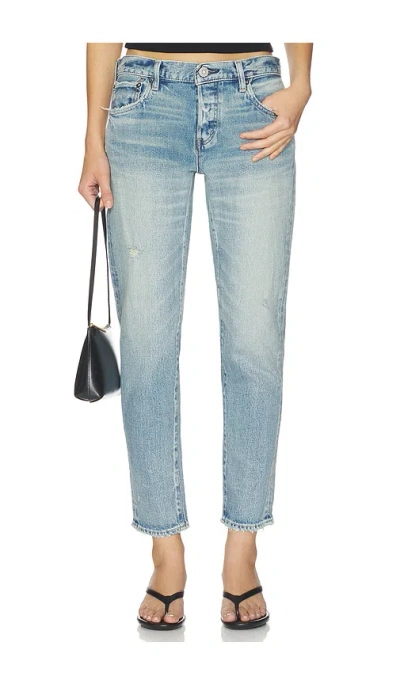 Moussy Vintage Hackney Tapered Jeans In Blue
