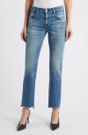 Moussy Vintage Hammels Raw Hem Slim Straight Leg Jeans