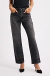 Moussy Vintage Haverhill Straight Leg Jeans In Black
