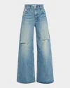 Moussy Vintage Hempstead Super-wide Distressed Jeans