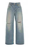 Moussy Vintage Hempstead Super-wide Jeans In Light Wash