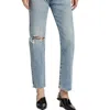 MOUSSY VINTAGE HESPERIA DISTRESSED STRAIGHT-LEG JEANS IN LIGHT WASH