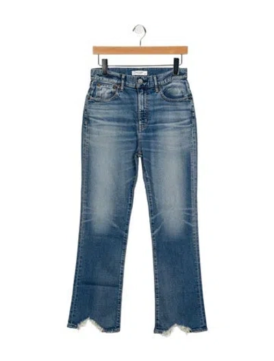 Pre-owned Moussy Vintage High-rise Flared Jeans In Blue