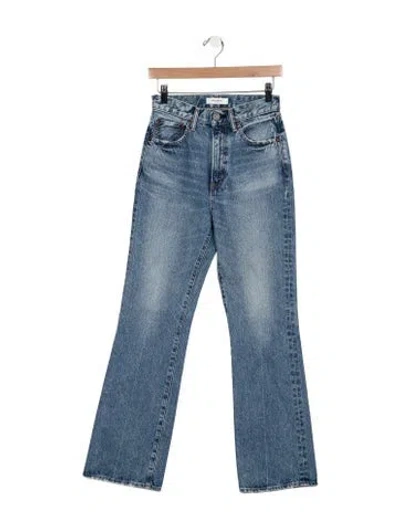 Pre-owned Moussy Vintage High-rise Flared Jeans In Blue
