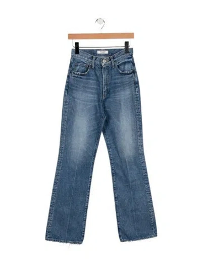 Pre-owned Moussy Vintage High-rise Flared Jeans In Blue