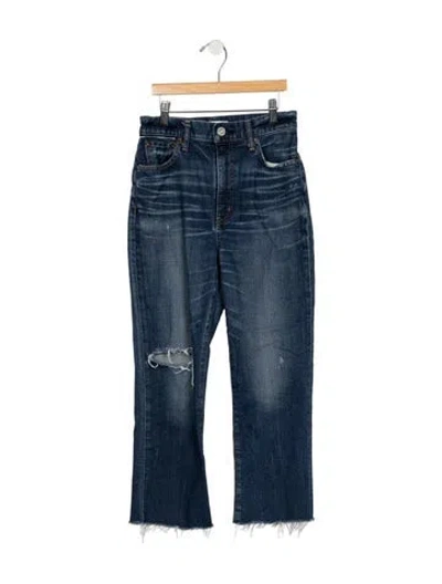Pre-owned Moussy Vintage High-rise Flared Jeans In Blue