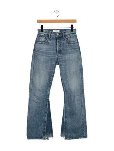 Pre-owned Moussy Vintage High-rise Flared Jeans In Blue